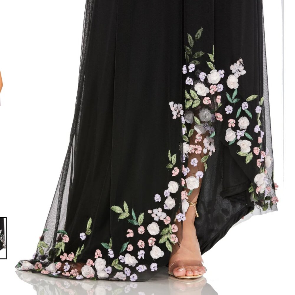 Mac Duggal 9236 One Shoulder Trapeze Embellished High Low Gown Size 10 MSRP $698 - Picture 3 of 13
